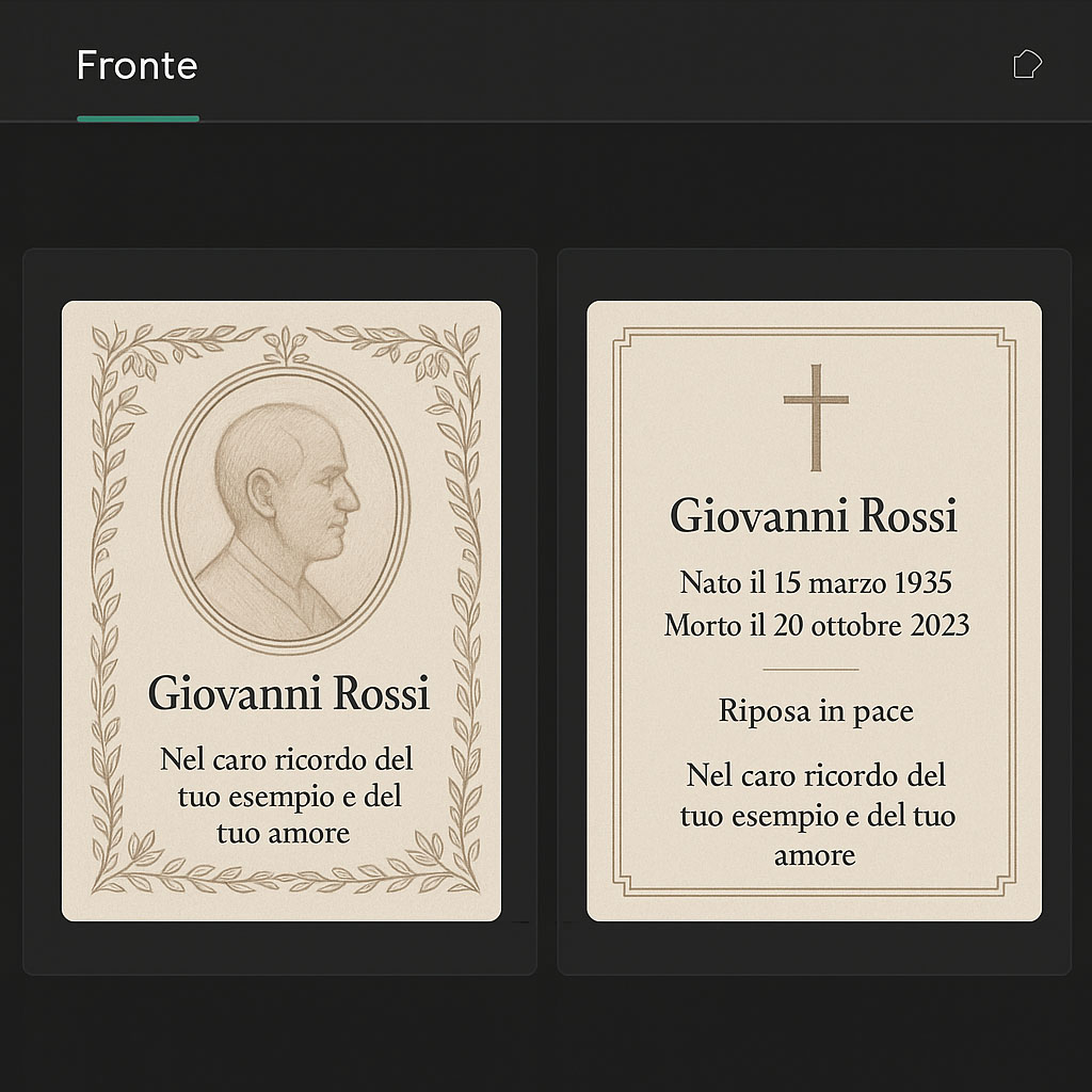 Sistema dual-page per santini fronte e retro